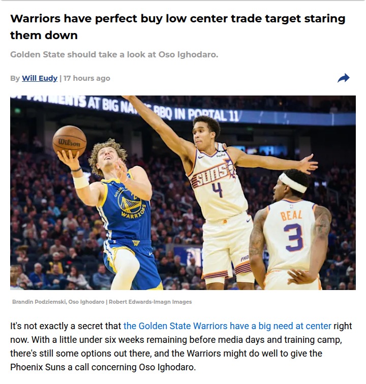 Warriors Eye Oso: The Center Fix We Need?