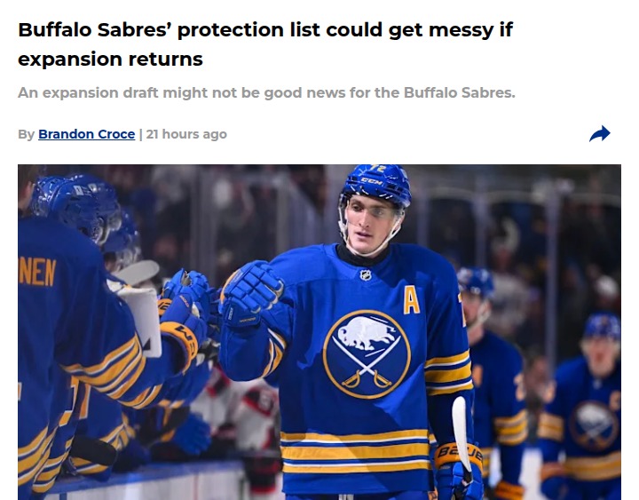 Sabres face tough choices if NHL expands