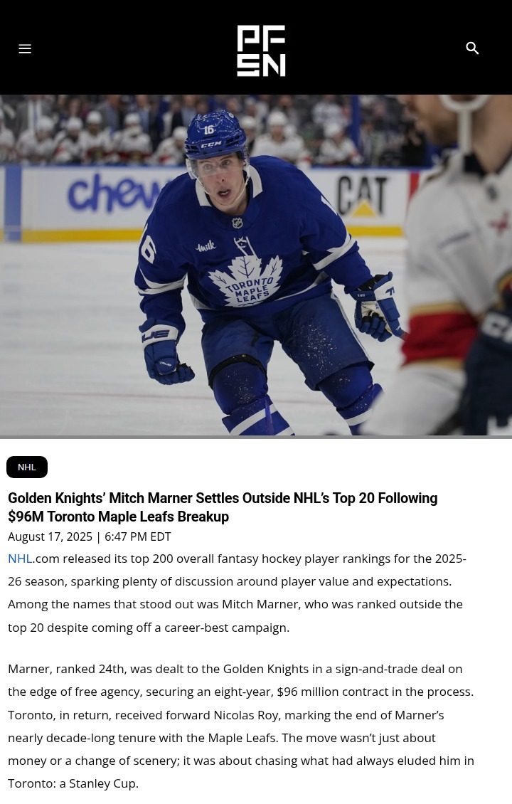 Marner’s Vegas Gamble: Can Magic Mitch Outshine His Ranking?