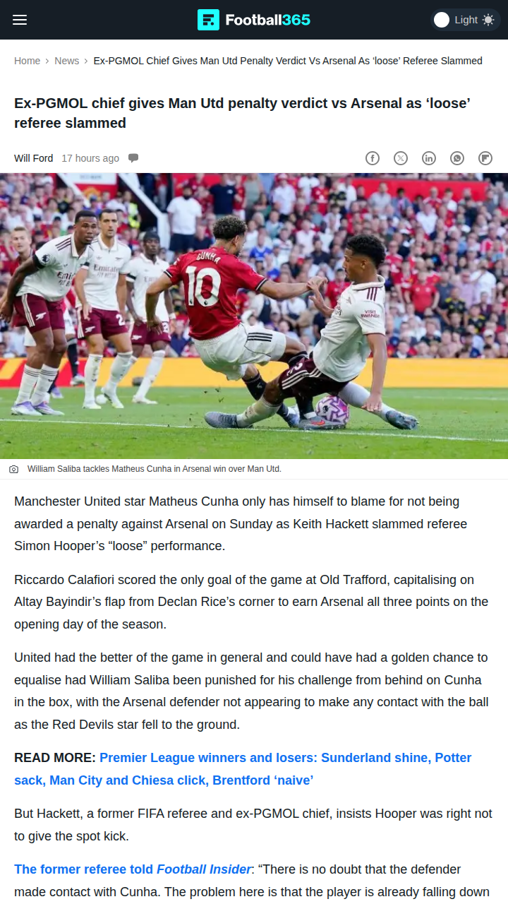 Man United vs Arsenal: Penalty Drama at Old Trafford