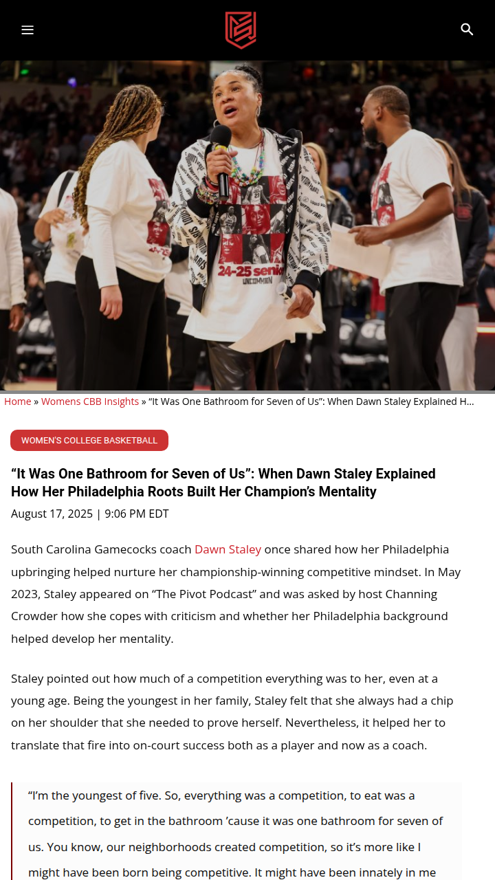 How Philly shaped Dawn Staley’s winning edge