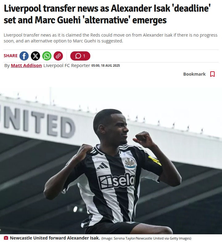 Isak Saga: Will Liverpool Land Their Top Target?