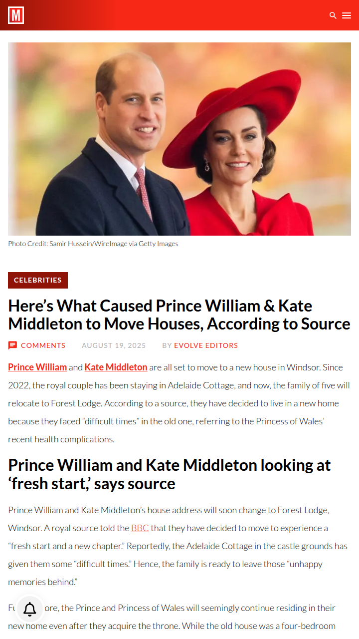 Kate & William’s ‘Fresh Start’ Move 🏡