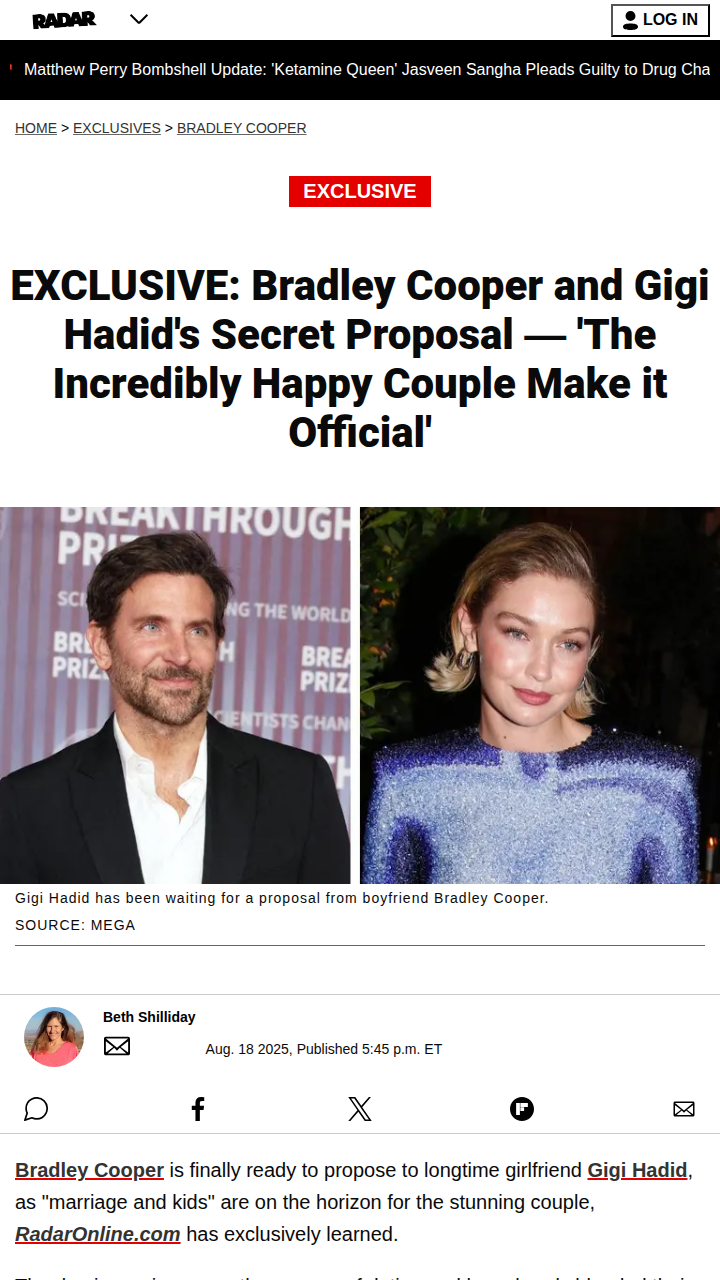 Gigi Spills on Bradley’s Secret Proposal 💍