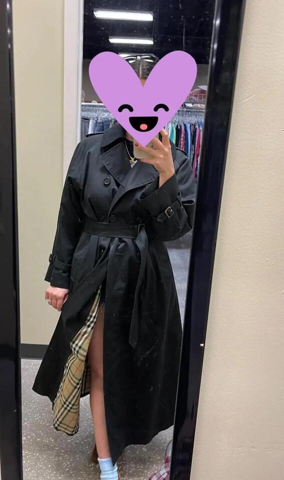 Thrift store jackpot: $99 Burberry coat find