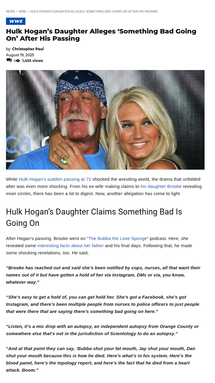 Hogan Family Drama: Brooke Demands Answers