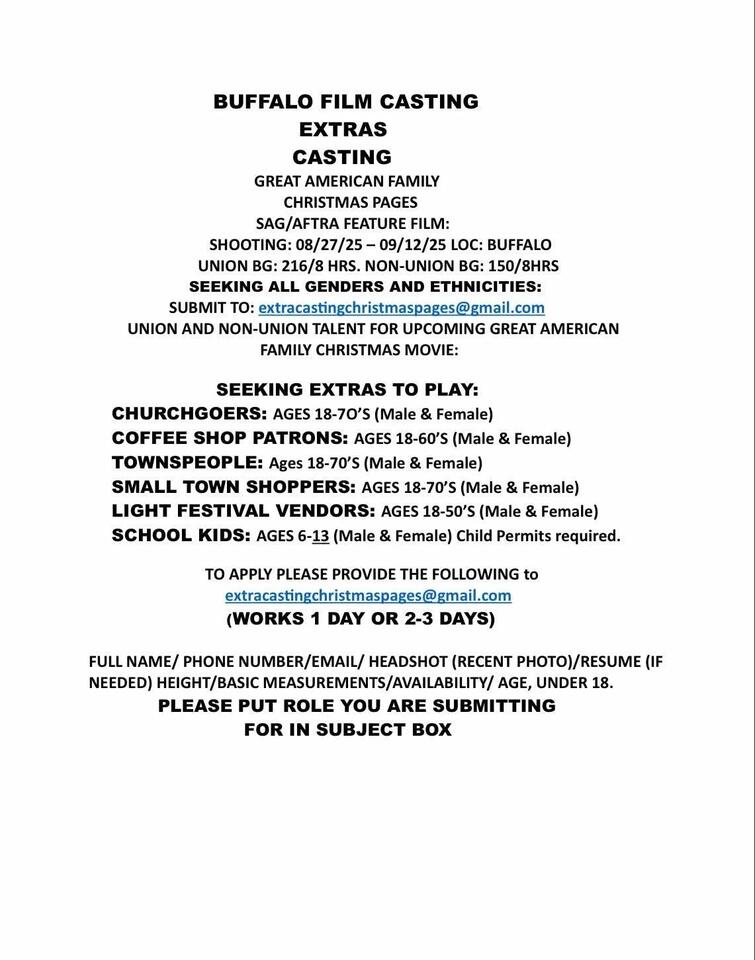 Buffalo’s movie boom: Extras wanted!