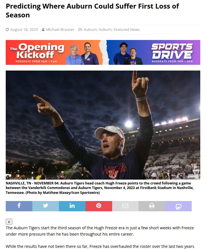 Auburn football faces early season tests