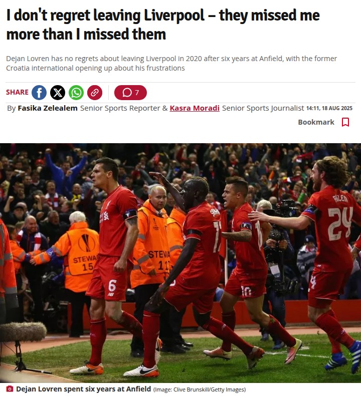 Lovren on Liverpool: Who Missed Who More?