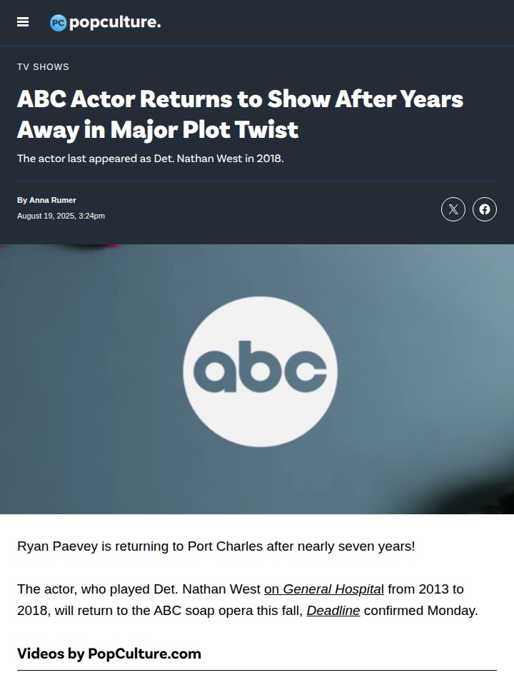 Ryan Paevey Back from the Dead?! 😱
