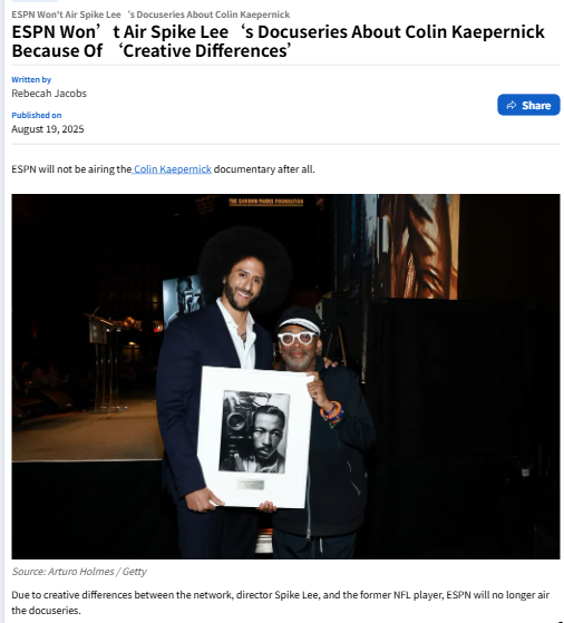 Spike Lee & Kaepernick vs ESPN: What Happened? 🤔