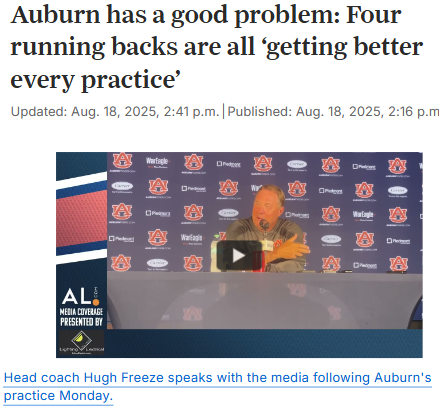 Auburn football’s running back race heats up