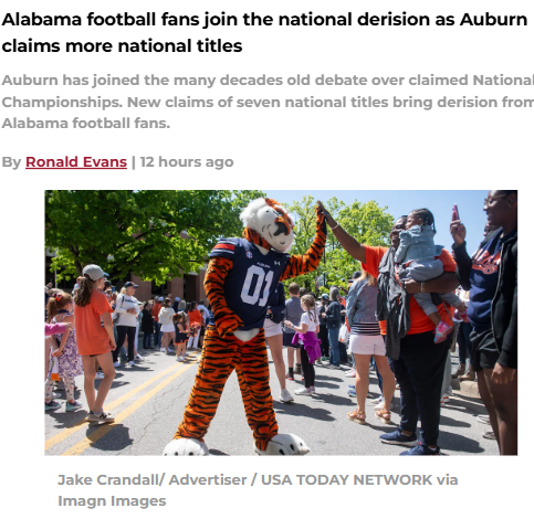 Auburn football’s bold new title claims spark debate