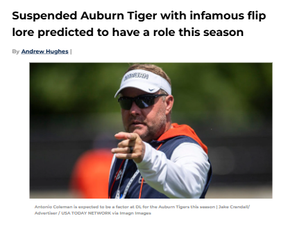 Auburn football’s Antonio Coleman saga takes another twist