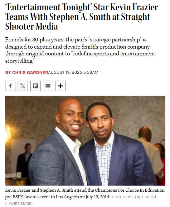 Stephen A.联手Kevin Frazier，打造新媒体格局