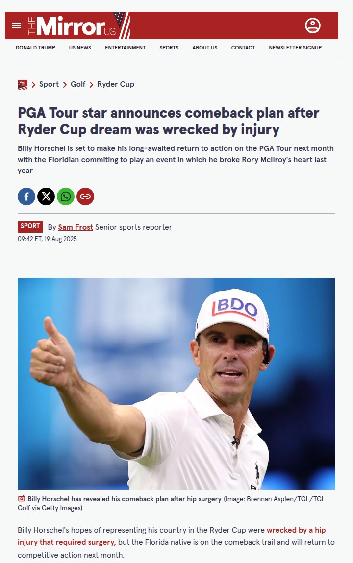 Billy Horschel Eyes BMW PGA Comeback