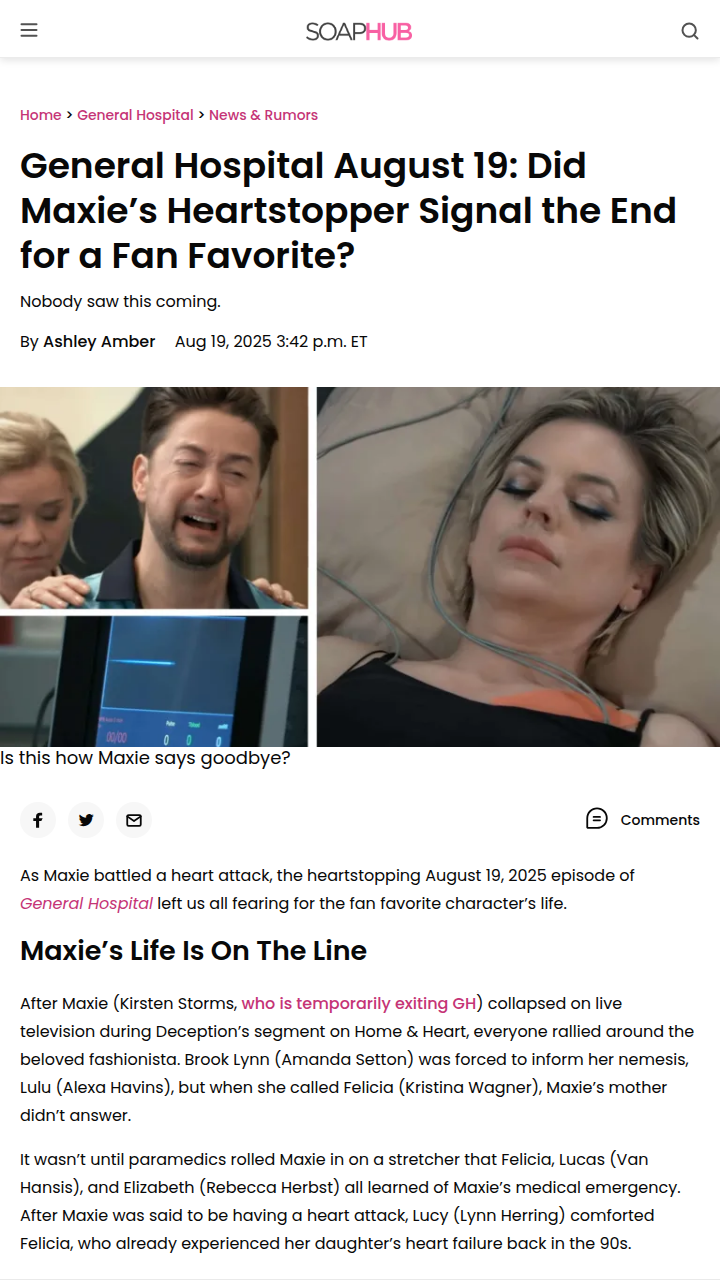 Maxie’s Collapse: Spinelli’s Guilt Trip 😱