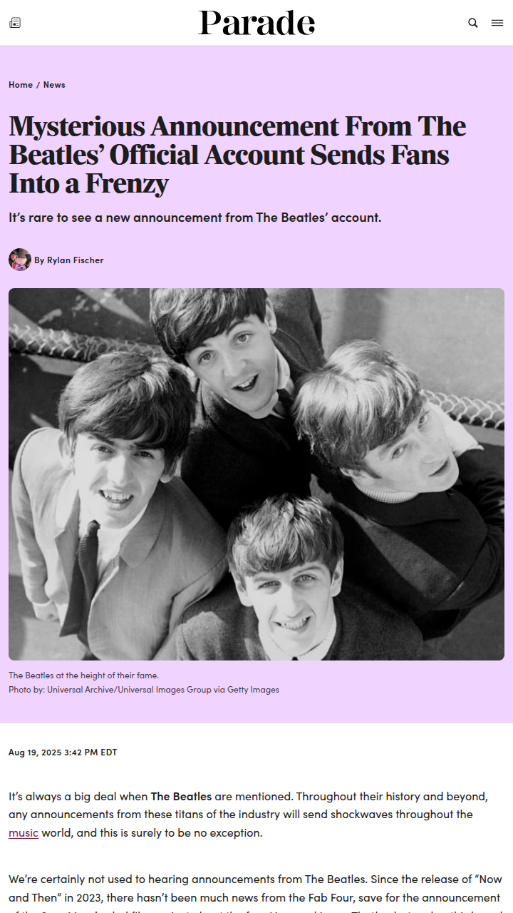 Beatles' IG Teaser Sparks Anthology 4 Rumors 🎸