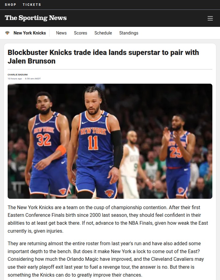Knicks fans: Imagine Giannis in New York!