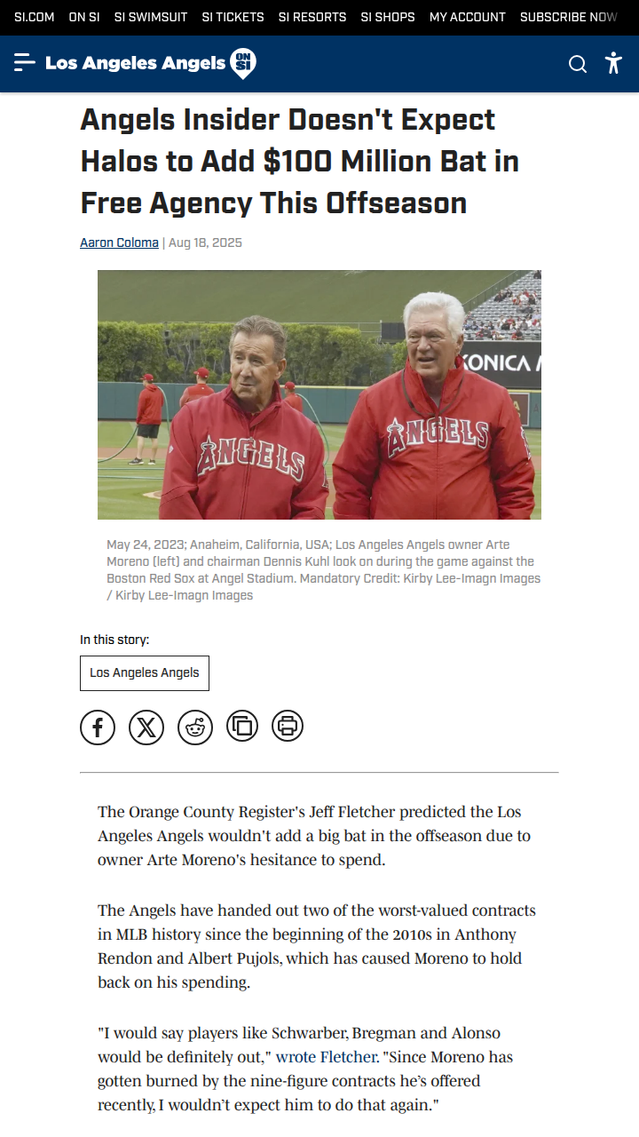 Angels fans brace for another quiet offseason