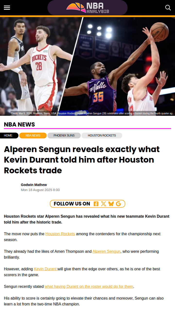 Durant joins Rockets: Big changes ahead!