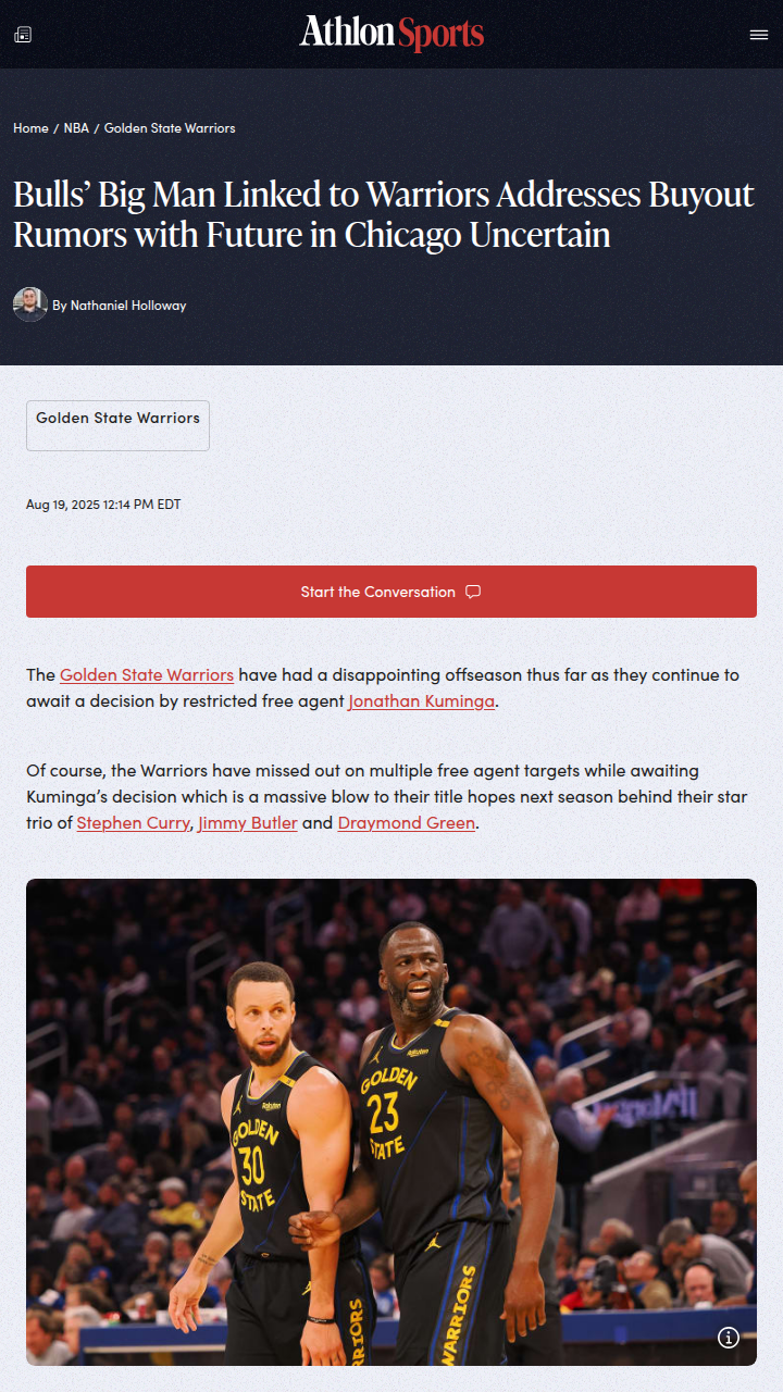 Vooch Shuts Down Warriors Buyout Buzz