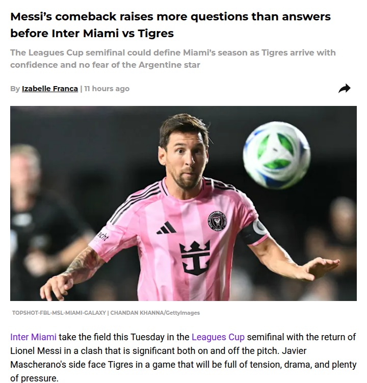 Messi Returns: Can Inter Miami Survive Tigres?