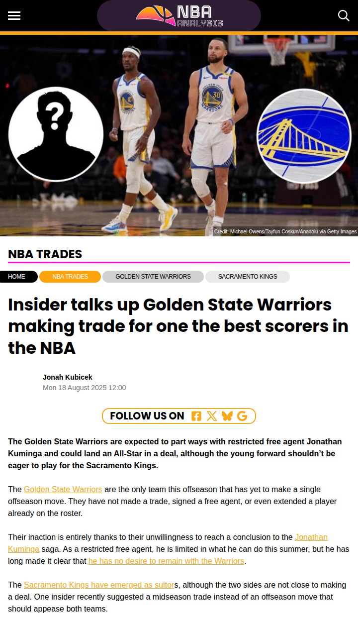 Should the Dubs Trade Kuminga for DeRozan?