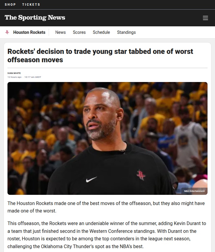 Rockets’ risky trade: Will Cam Whitmore haunt Houston?