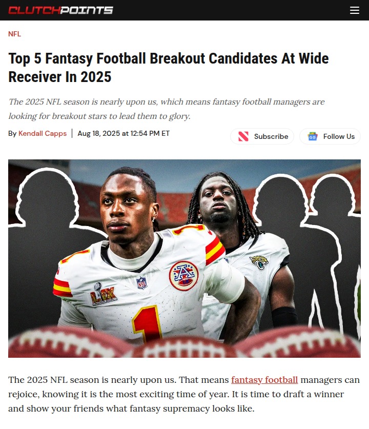 Which WR Will Be 2025’s Fantasy King?