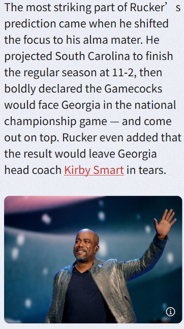 Darius Rucker’s bold Gamecocks football vision