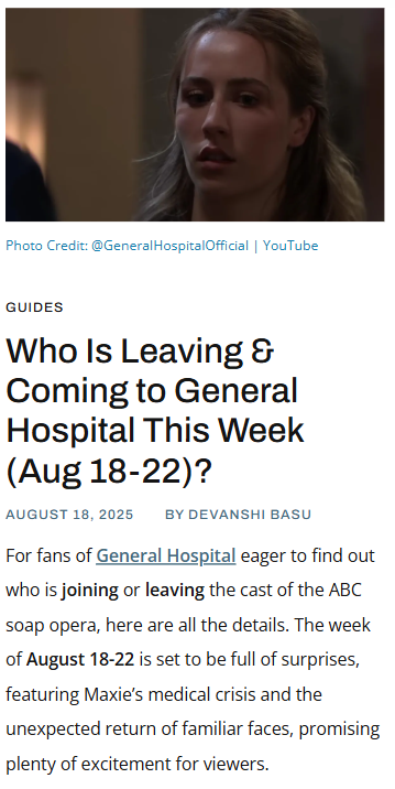 Maxie’s Collapse Shakes Up GH Cast! 😱