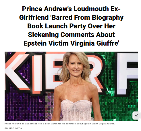 Lady Victoria Barred from Andrew’s Book Bash 😳