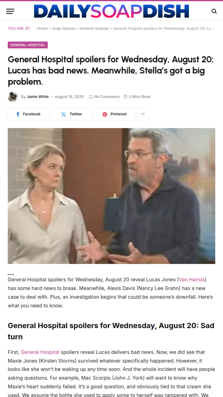 Maxie’s Mysterious Coma Shocks GH Fans 😱