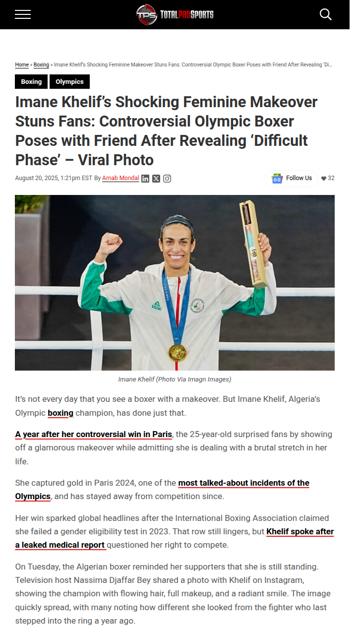 Khelif’s Comeback? Olympic Champ’s Makeover Sparks Debate