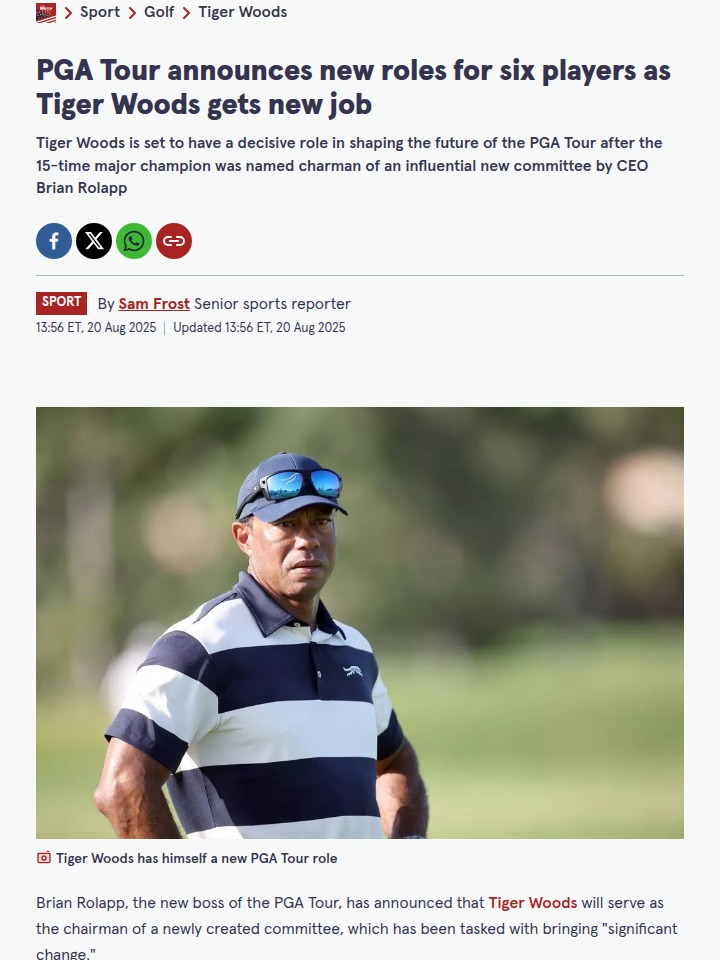 Tiger Takes the Reins: PGA Tour's New Era