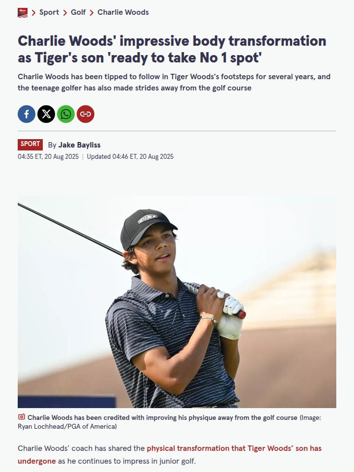 Charlie Woods Bulks Up: Next Golf Phenom?