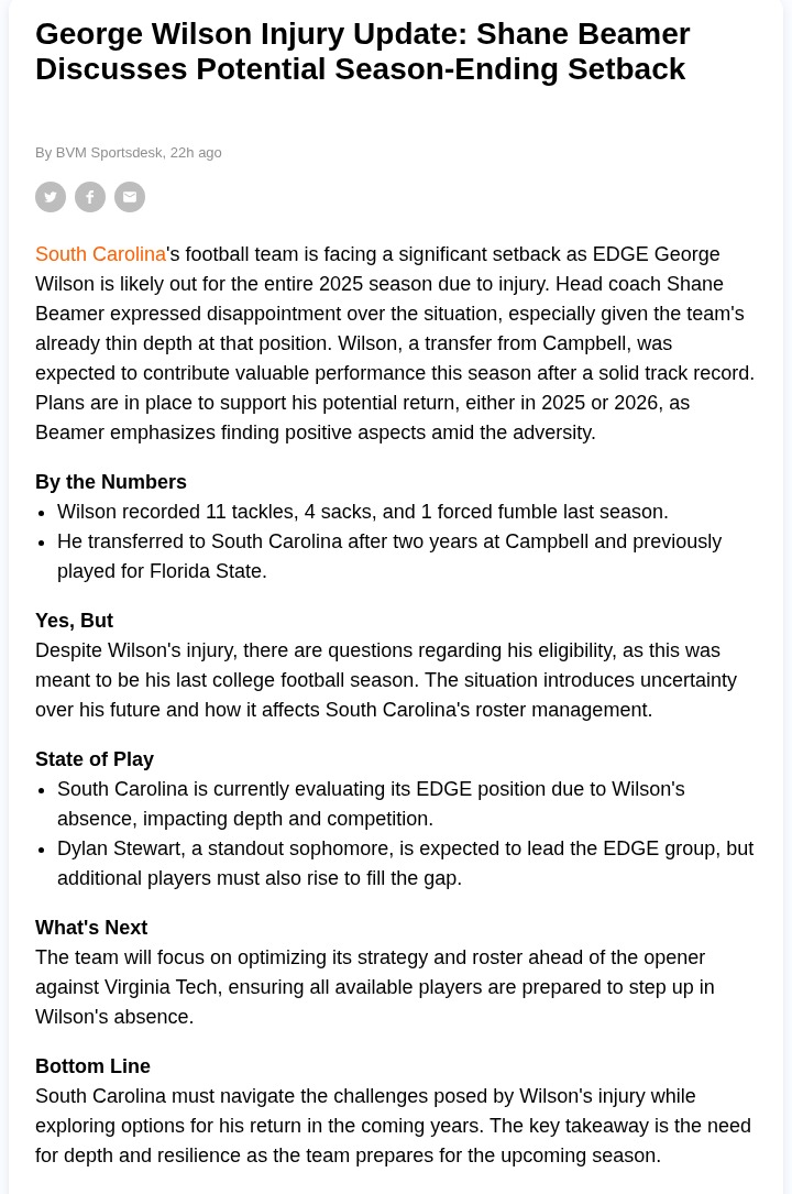 South Carolina football faces major EDGE challenge