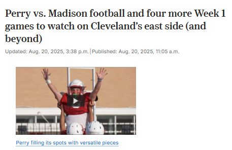 East side football kicks off with Perry vs. Madison