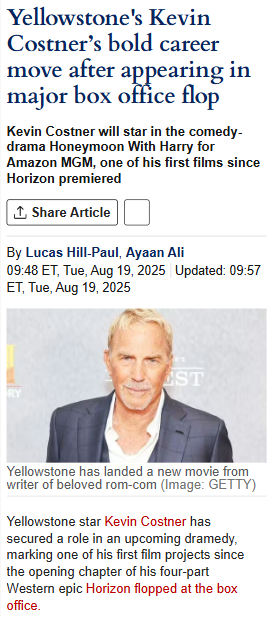 Costner’s Surprising Dramedy Comeback! 🎬