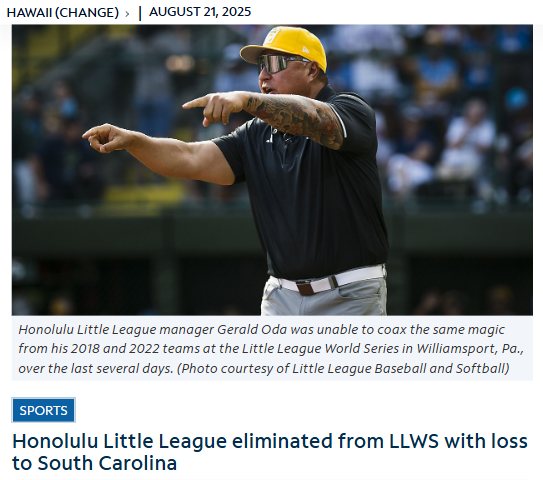 Honolulu’s LLWS dream ends in tough loss