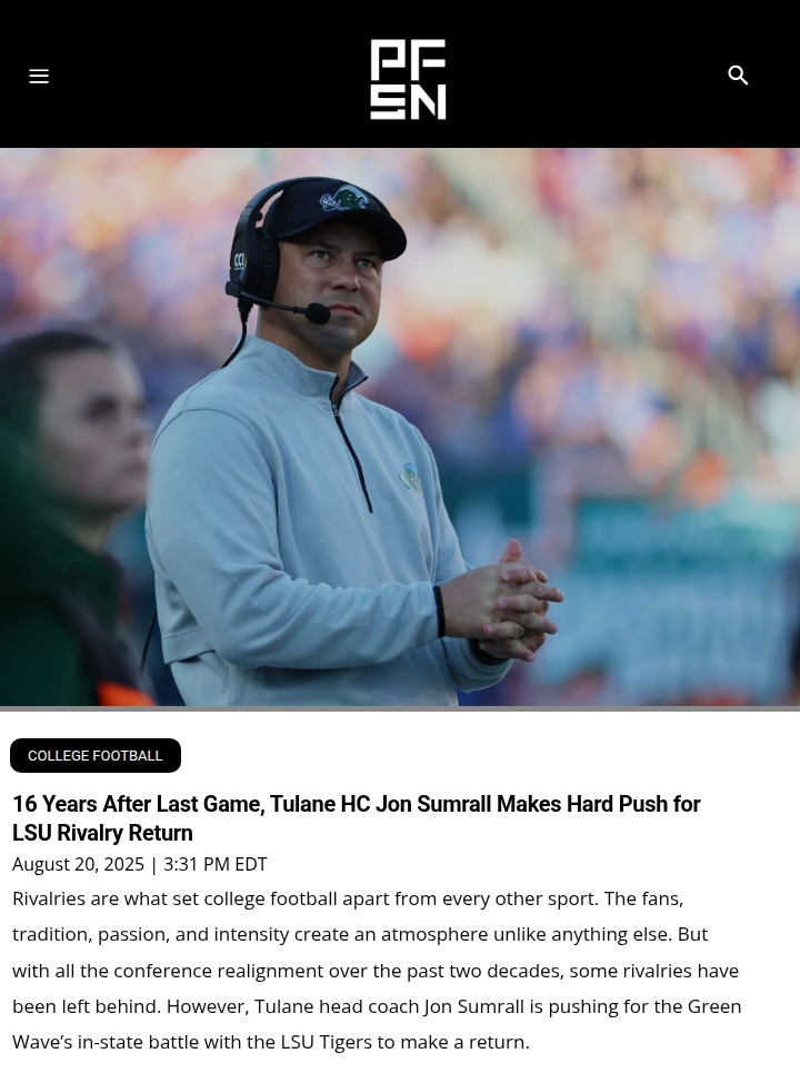 Tulane-LSU rivalry comeback could shake up Louisiana football