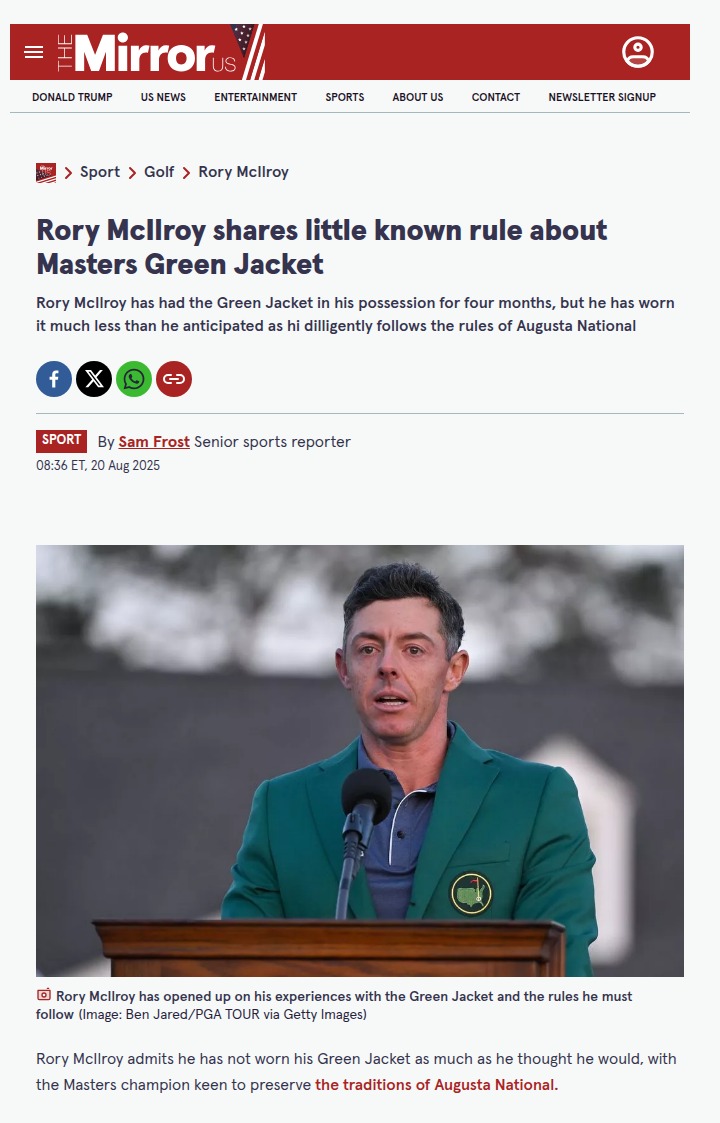 Rory’s Green Jacket: Augusta’s Secret Rules