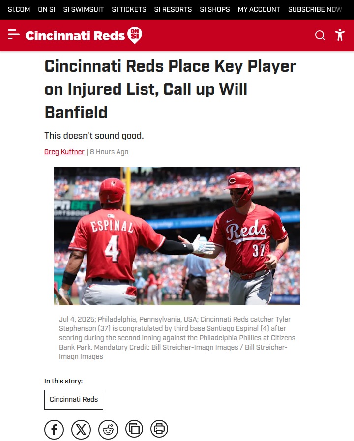 Reds fans react as Stephenson sidelined