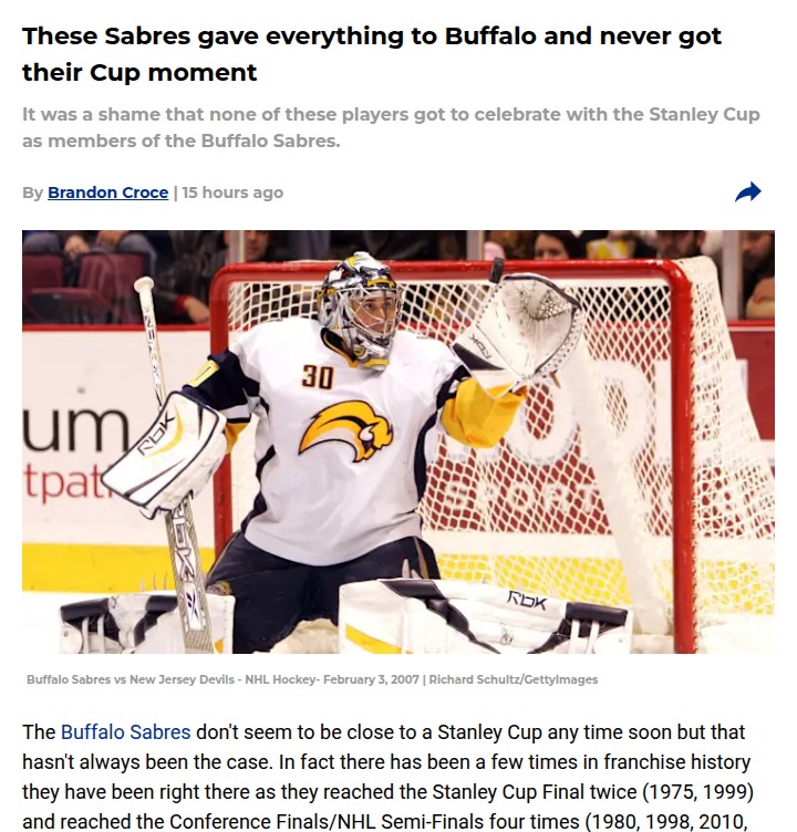 Buffalo’s hockey legends who deserved a Cup