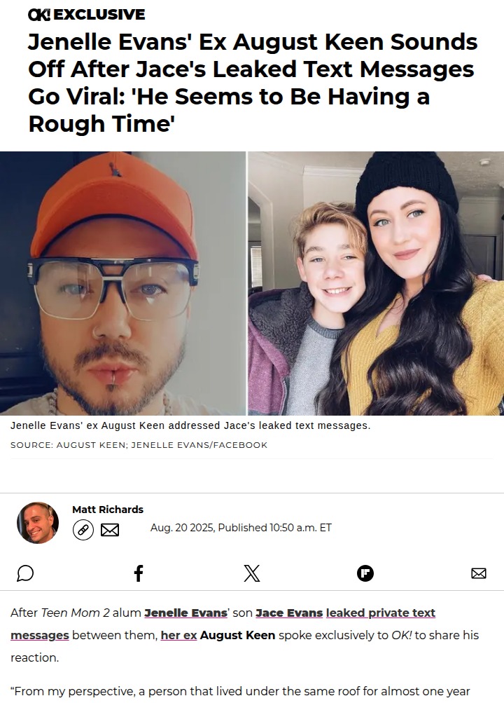 Teen Mom’s Jace faces tough times, ex speaks out