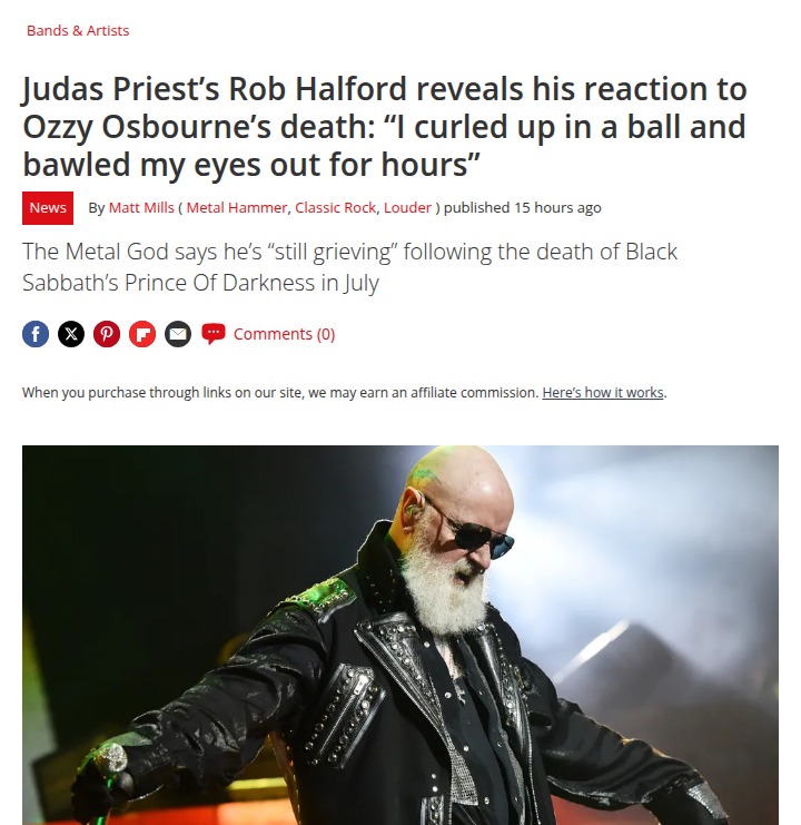 Rob Halford’s Heartbreaking Ozzy Tribute 💔