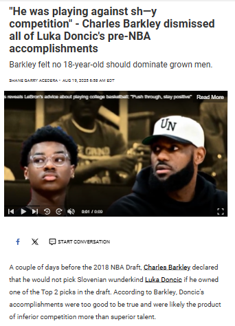 Barkley Doubted Luka—Who Got the Last Laugh?