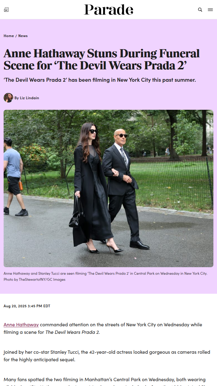 Anne Hathaway’s bold look turns heads in NYC