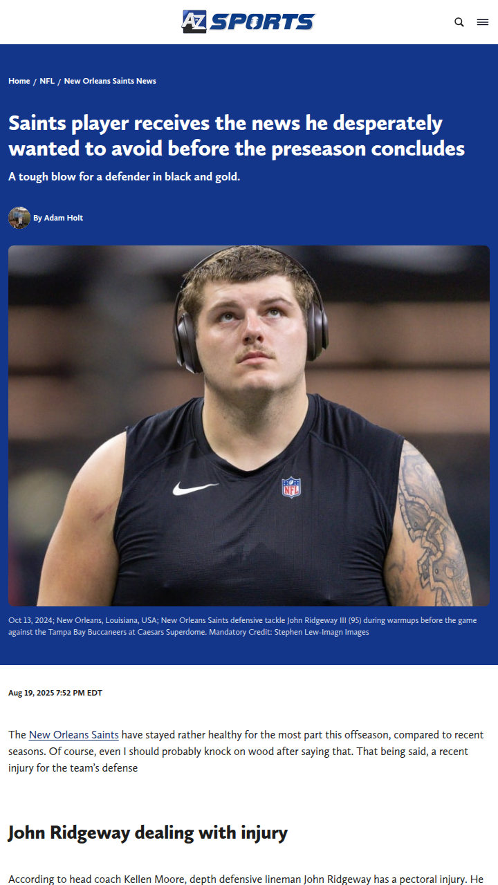 Saints’ defensive line faces tough choices